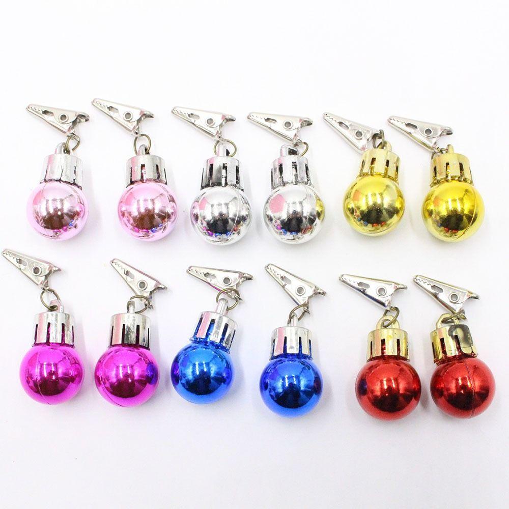 Preva 12PCS Hiasan Jenggot Natal New Mixing Ball Santa Claus Bulb Clip