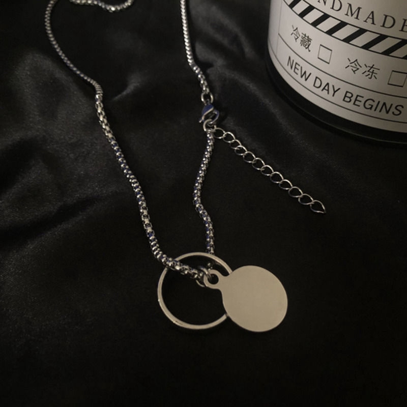 Necklace Korea Hip Hop Pendant Ring Disc Simple