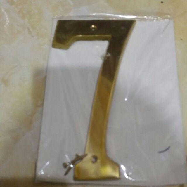 Huruf Rumah Besar Nomer Rumah Kuningan Brass Nomor Rumah