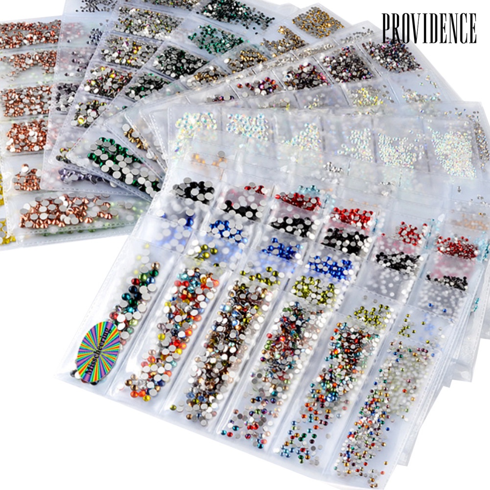 Providence 6 Size DIY Glitter Rhinestones Nail Art Sequins Decals Mixed Manicure Decoration