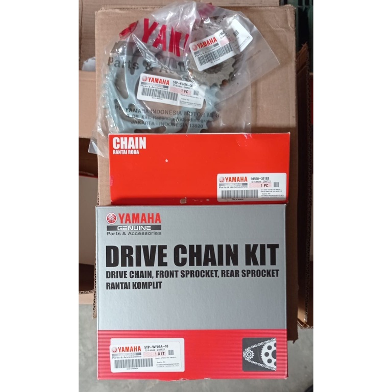 DRIVE CHAIN KIT YAMAHA JUPITER Z GEAR SET PLUS RANTAI ASLI YAMAHA