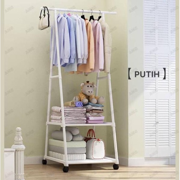 ADA RODANYA Rak Gantung / Triangle Stand Hanger / Rak Buku / Rak Pakaian / Serbaguna