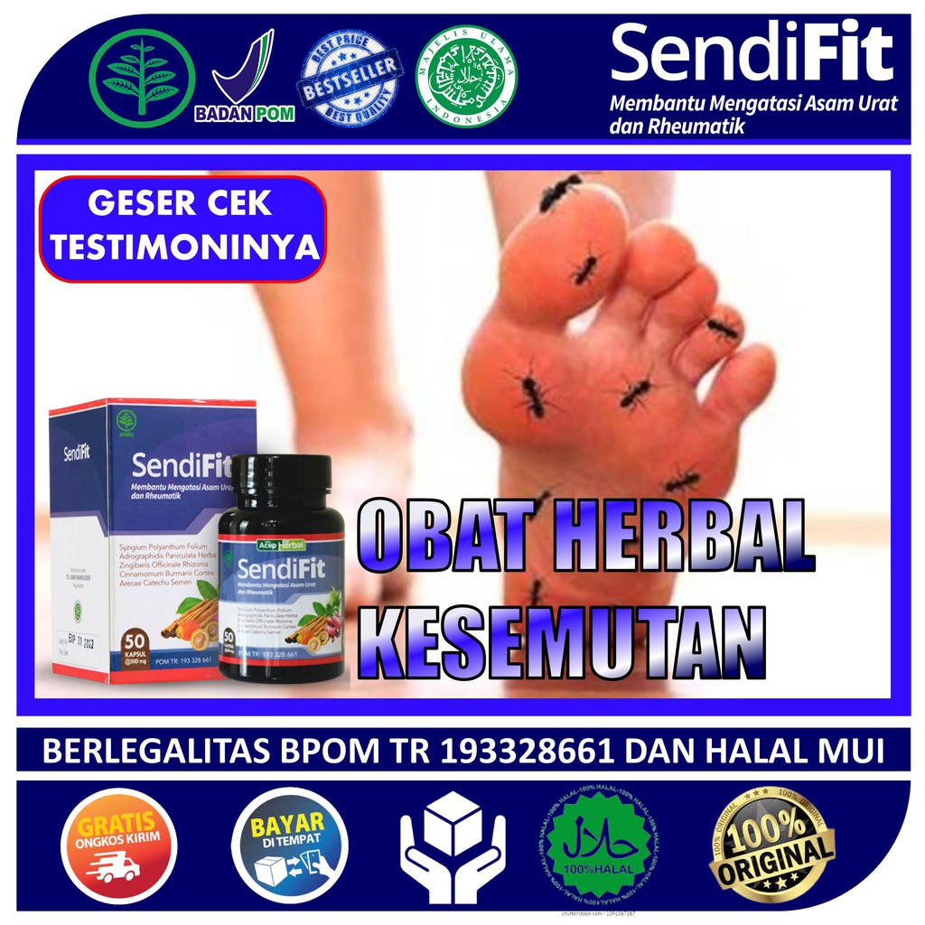 Obat Herbal Kesemutan Obat Sering Kesemutan Obat Kesemutan Tak Kunjung Hilang SendiFit Acep Herbal A