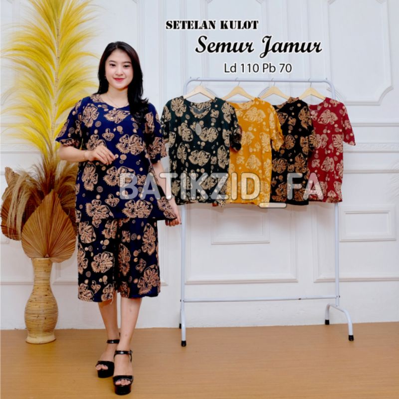 Setelan Pendek Jumbo motif bunga karakter Kulot Jumbo Karakter baju tidur wanita murah kancing depan