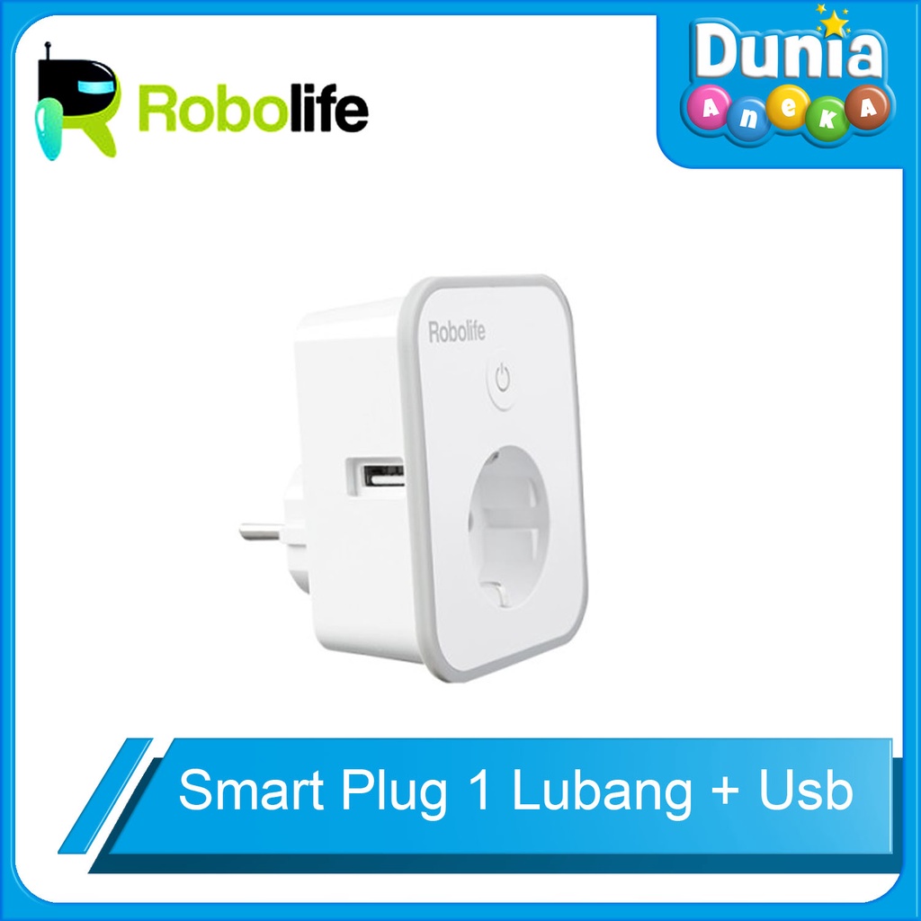 Robolife Smart Plug P1TYU2 + Monitor Listrik (1 Colokan)