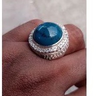 Bacan Doko majiko totol coklat ring perak