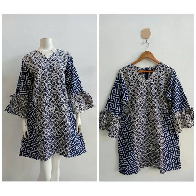 Magnolia-Tunik  Margi Garutan 03 | Tunik Batik Cap Baju Kerja Wanita