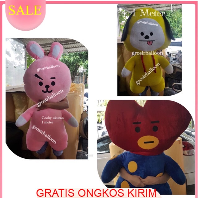 Bekasi Boneka bTS21 JUMBO 1 METER TATA CHIMMY COOKY