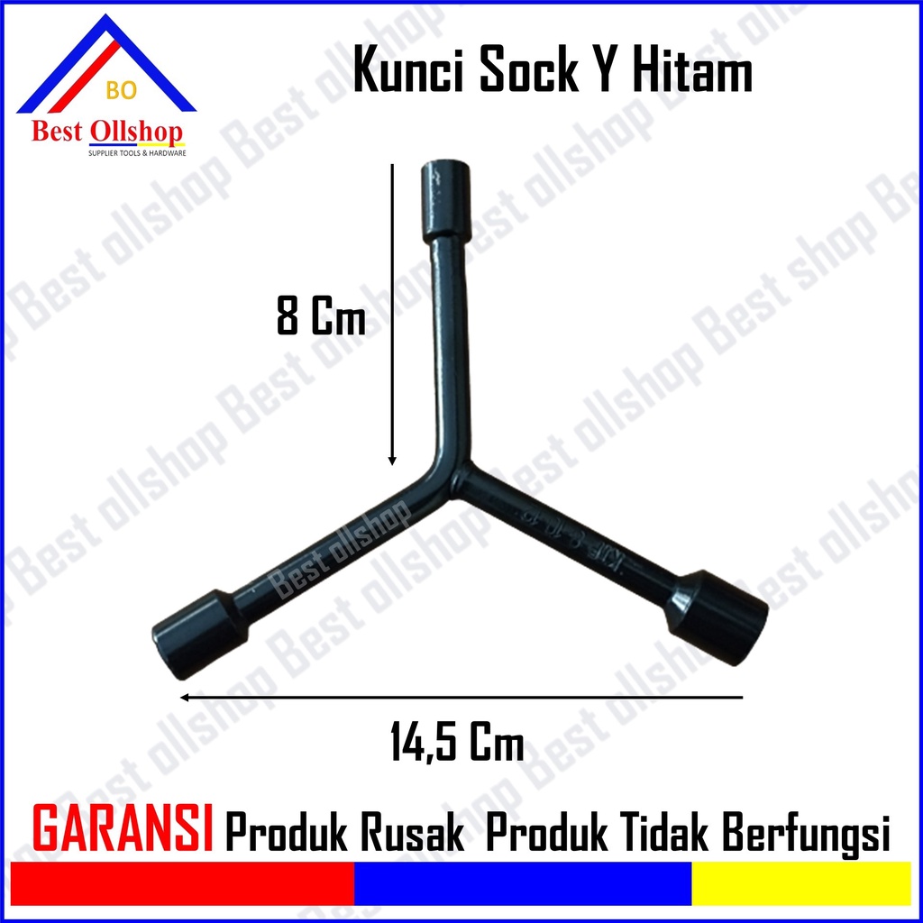 Kunci Sock Y Hitam Kunci Sok Y Hitam Harga Satuan Termurah Berkualitas / KTP Kunci Y 8 10 12 14 17