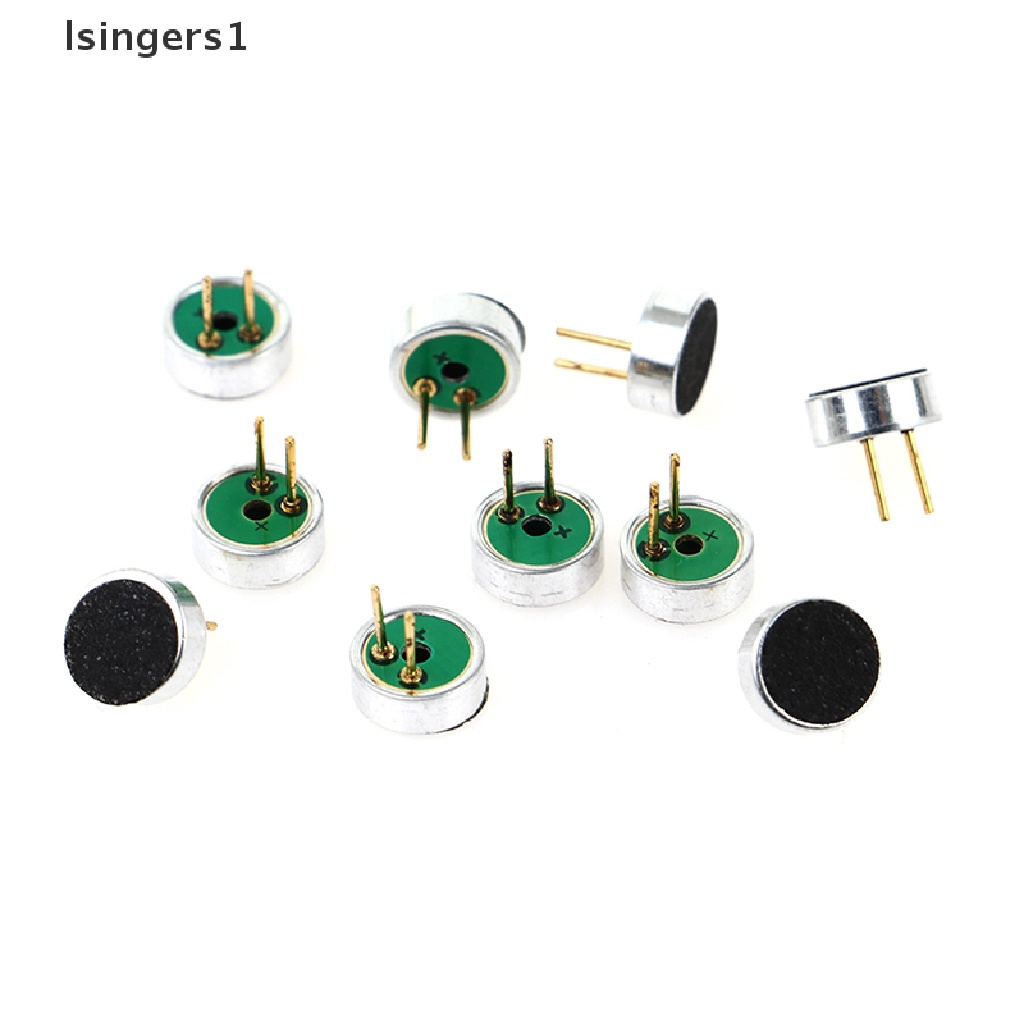 (lsingers1) 10pcs Mikrofon Kondensor Elektrik Ukuran 6x2.2mm