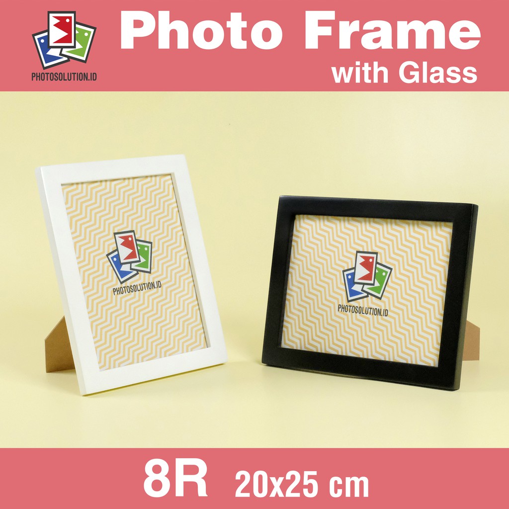 Bingkai Foto 8R Kayu Minimalis Pakai Kaca - Photo Frame E02