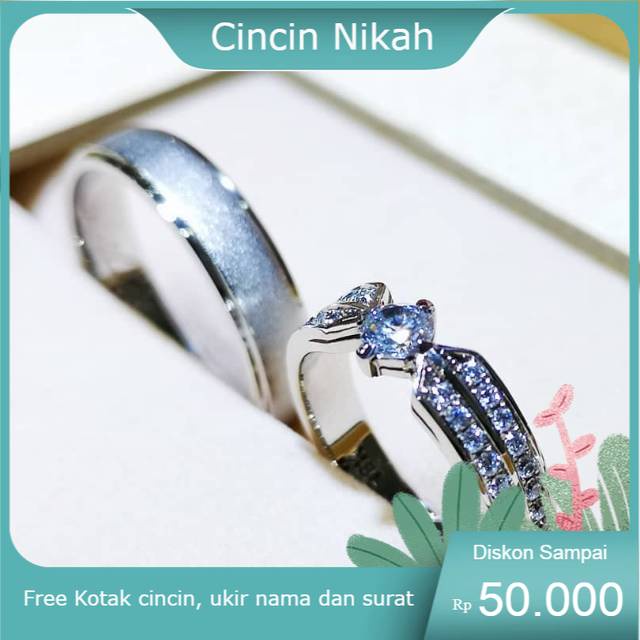 CINCIN KAWIN TUNANGAN SILVER 925 / PERAK ASLI 925