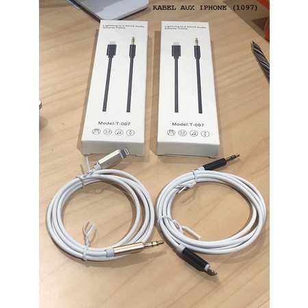 Kabel AUX Audio Cable iP T-007To 3.5mm Jack 3.5mm To Lightning