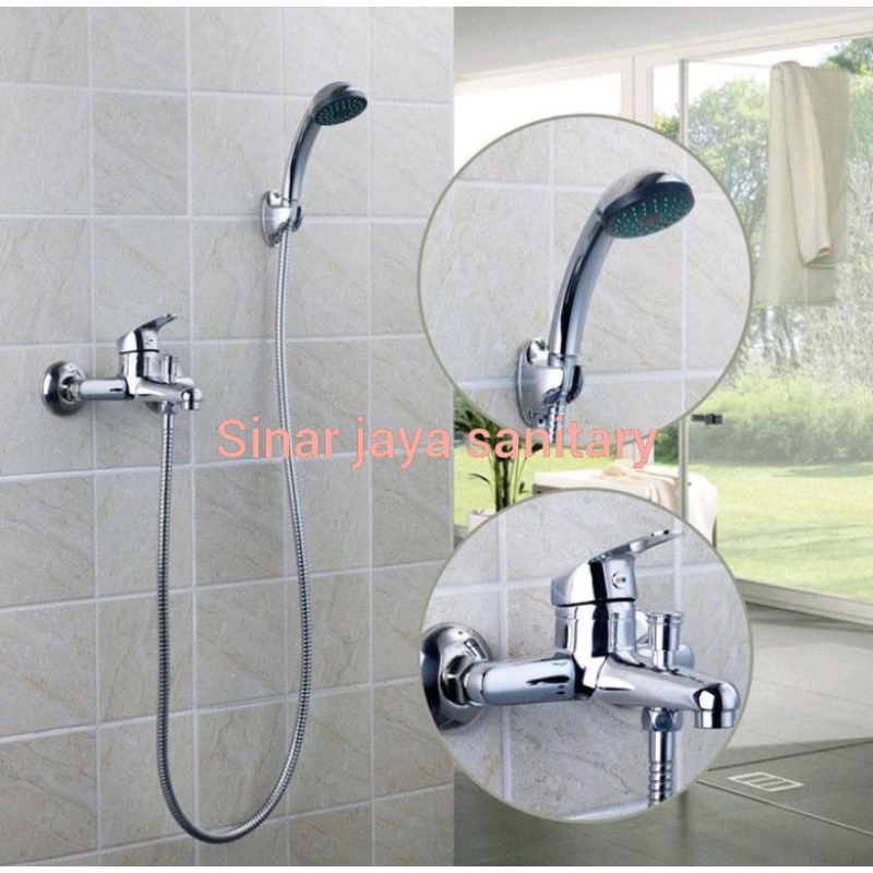 Kran shower set panas dingin / Kran mixer stainless set panas dingin