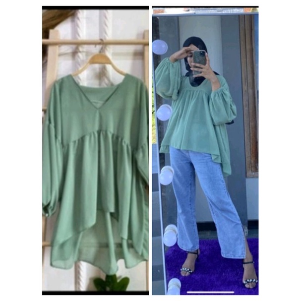 nirra blouse outer lengan balon