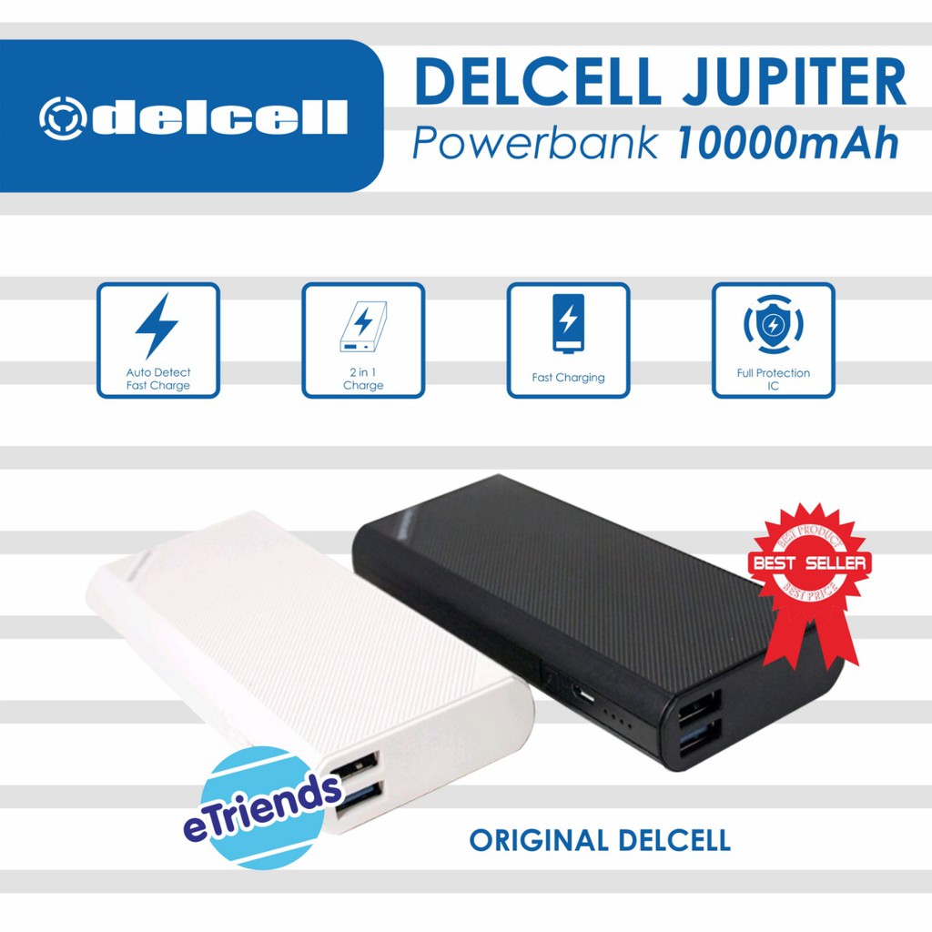 PowerBank Delcell JUPITER 10000Mah Power Bank Original Fast Charging