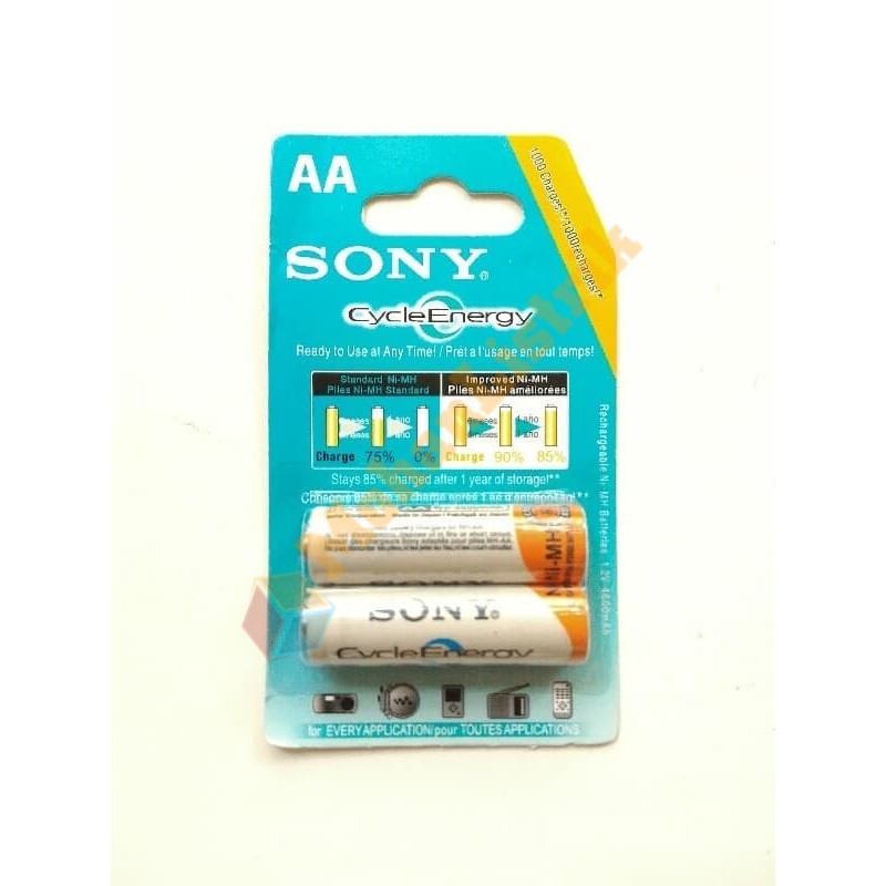 Baterai / Batere / Battery Sony AA Rechargeable Bisa Di Cas Ulang