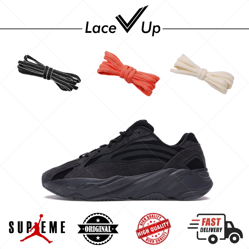 Tali Sepatu Oval Yeezy 700 Vanta Black | Yeezy 700 Vanta Black Laces