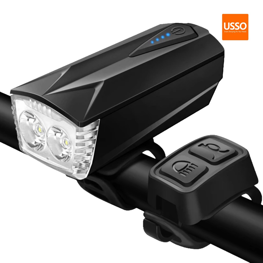Goofy Lampu Sepeda LED USB Cree T6 300 Lumens Klakson DT