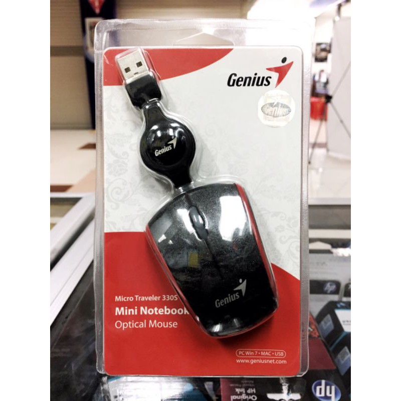 Mouse Genius Micro Traveler 330s Portable Mini Notebook Optical Mouse 1200dpi for Windows and Mac