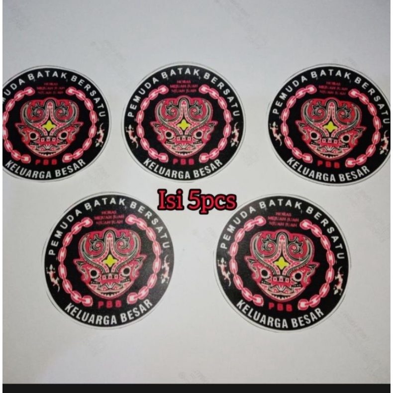 Stiker logo pemuda batak bersatu isi 5 pcs