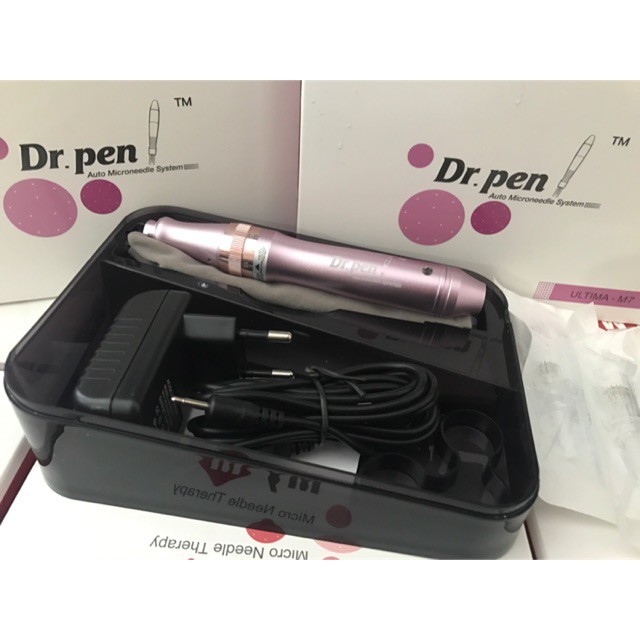 DERMAPEN Dr pen M7 pink (rose gold) Bb glow, sulam alis, sulam bibir MTS acne scar bopeng mym my m