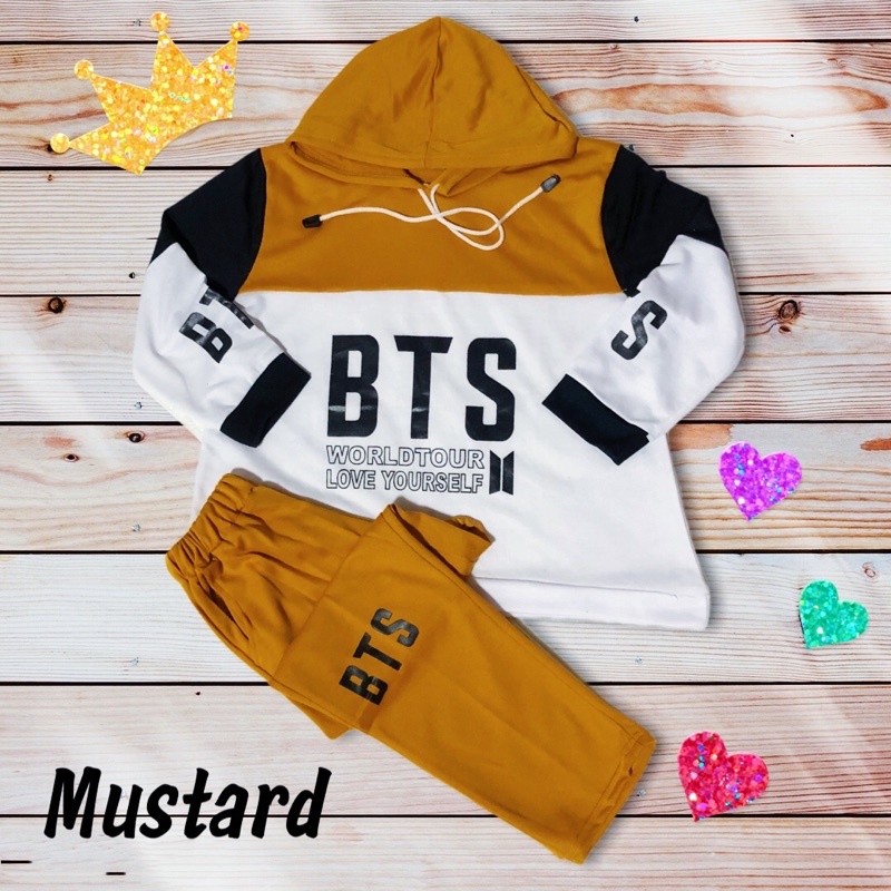 Stelan Anak Tanggung HOODIE  Love your Self untuk kisaran umur 9-12 th