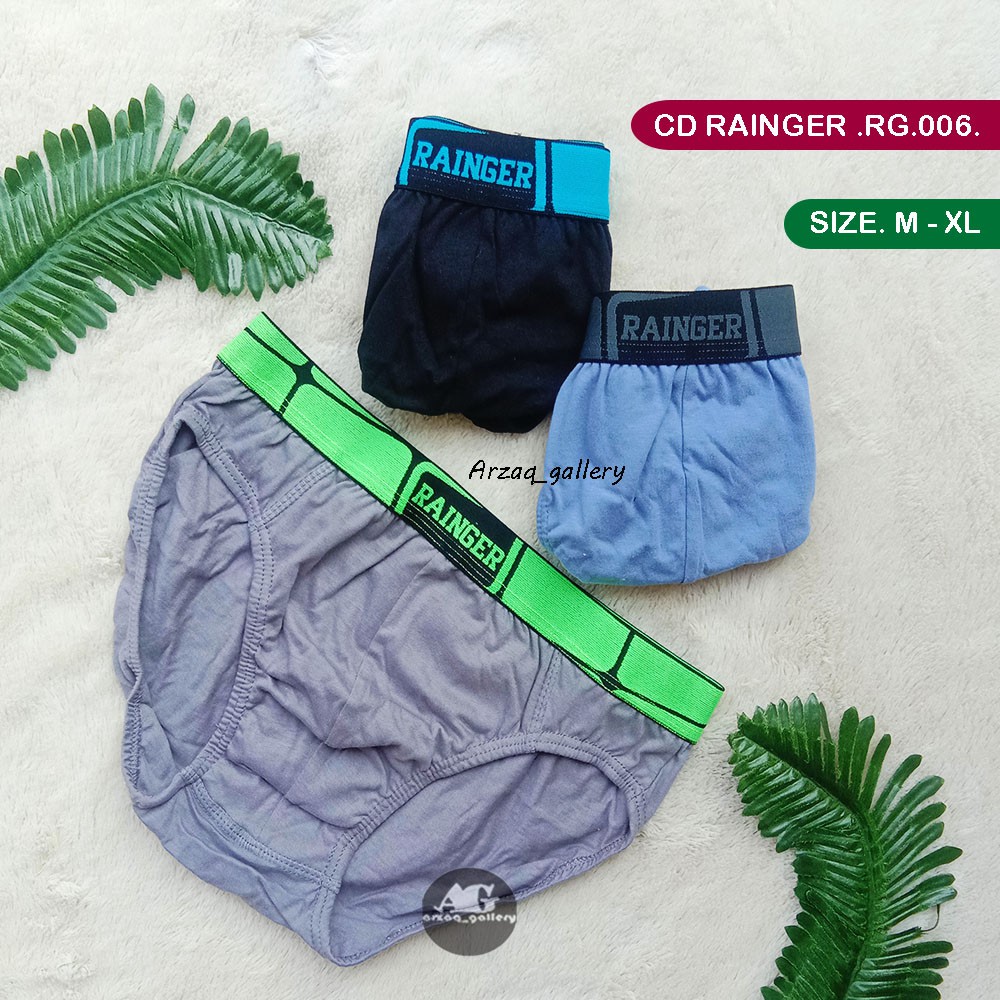 [ isi 3 pcs ] Cd Rainger 006 | Celana Dalam Pria | Cd Karet Boxer TOKO KL