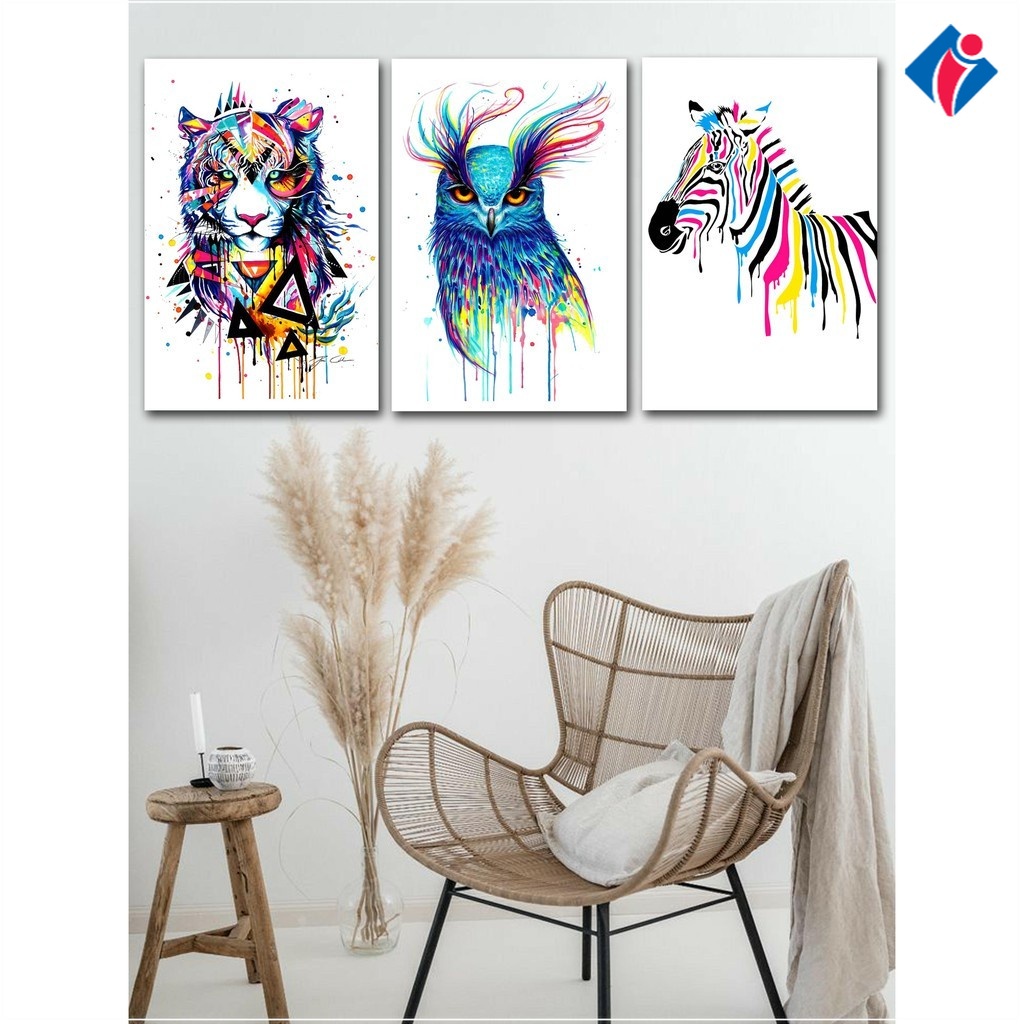 Hiasan dinding wall decor dekorasi hiasan gantung gambar pajangan hewan animal minimalist