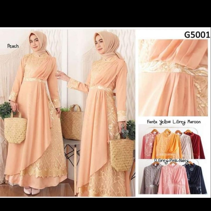 gamis/brukat/plisket/undangan/kondangan/cantik/mewah/syar'i/mewah/couple/bridesmaid