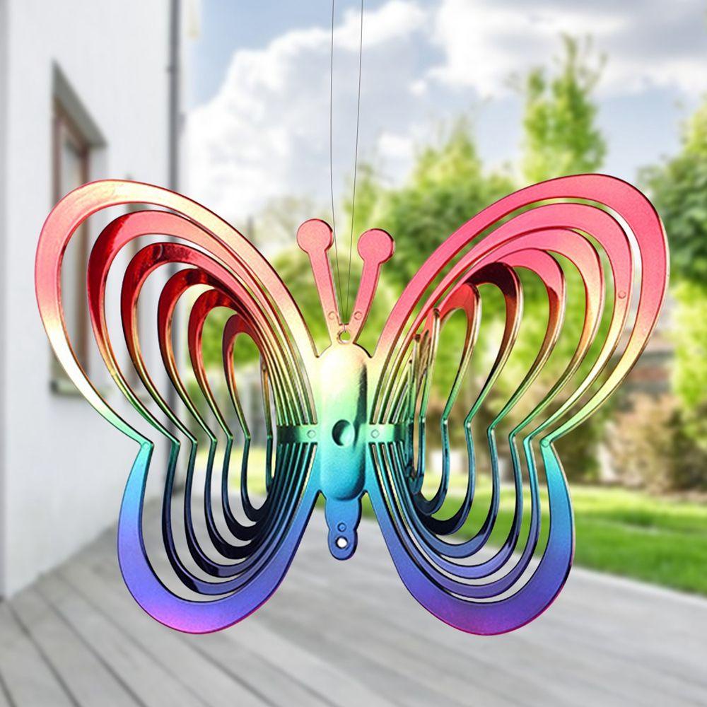 [Elegan] Lonceng Angin 1PCS Bentuk Kupu-Kupu Taman Dekorasi Luar Ruangan ABS Kincir Angin Wind Spinner Ornamen