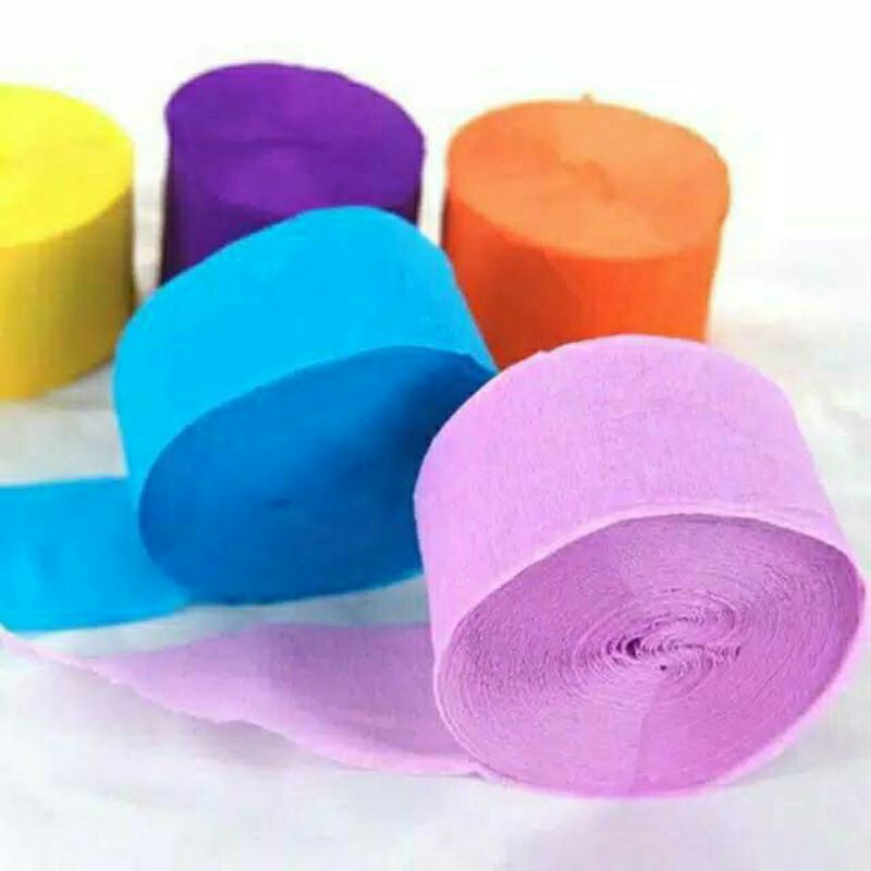 

kertas krep (isi 2pc ) / paper streamer /dekorasi streamer kertas klep