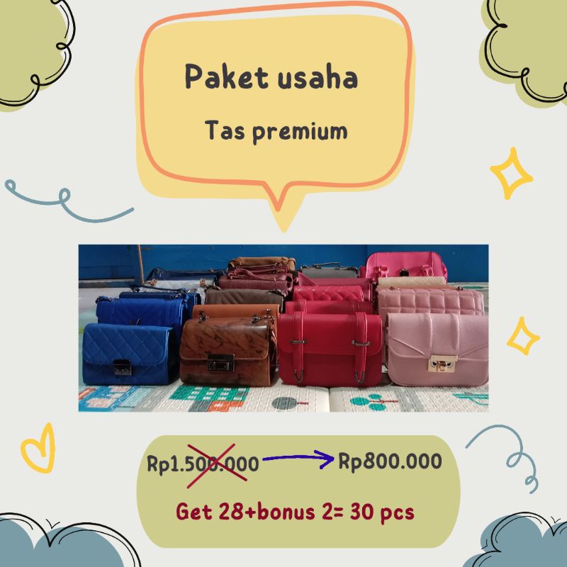 PAKET USAHA TAS LOKAL KUALITAS PREMIUM 100% KONDISI BARU, TERMURAH