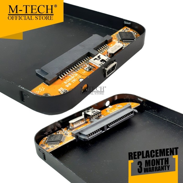 Hdd ssd enclosure m-tech 2.5 inch sata usb 2.0 480Mbps slim alumunium color - Casing harddisk external 2.5&quot; usb2.0