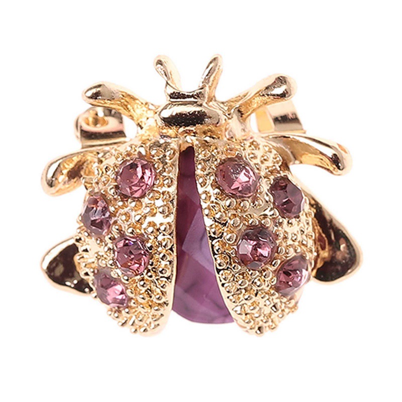 Fancyqube Fancycube Pin Bros Kristal Berlian Imitasi Bentuk Kumbang Kecil Warna-Warni Untuk Wanita
