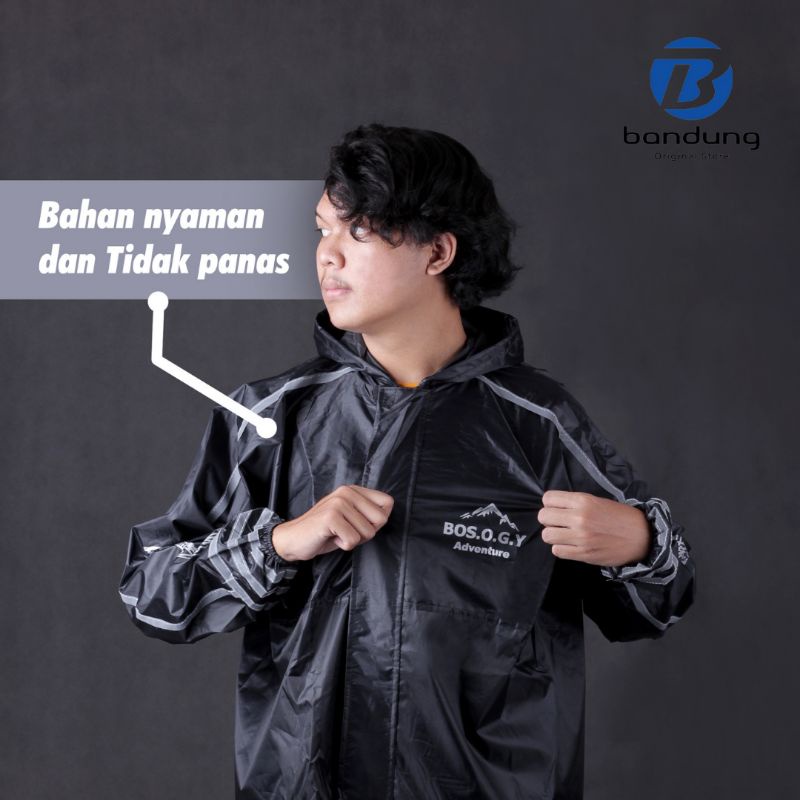 PROMO MUSIM HUJAN | Jas Hujan Pria Wanita Motif Terbaru Hitam Tebal Adem Lentur Tidak Tembus Bahan Parasit Parasut Biwey Premium Setelan Baju Celana | Mantel Anti Air Waterproof | Jas Hujan Tahan Air Ukuran XL XXL Jumbo Big Size Besar