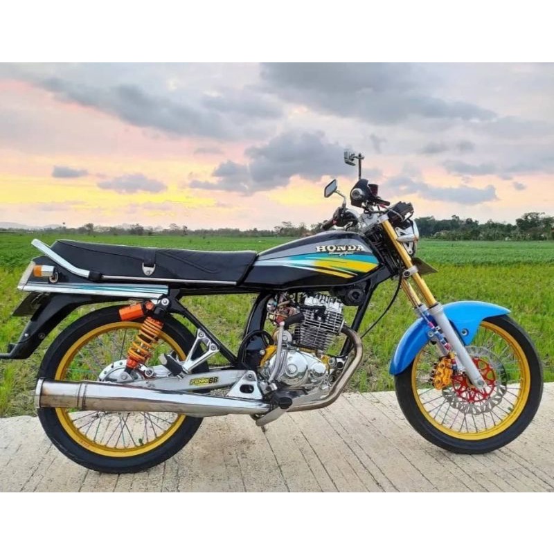 STRIPING STICKER HONDA GL PRO TAHUN 1994 KUNING HIJAU