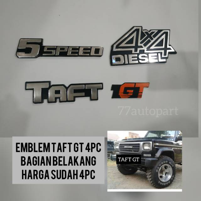 Emblem taft set bagian belakang 4pc