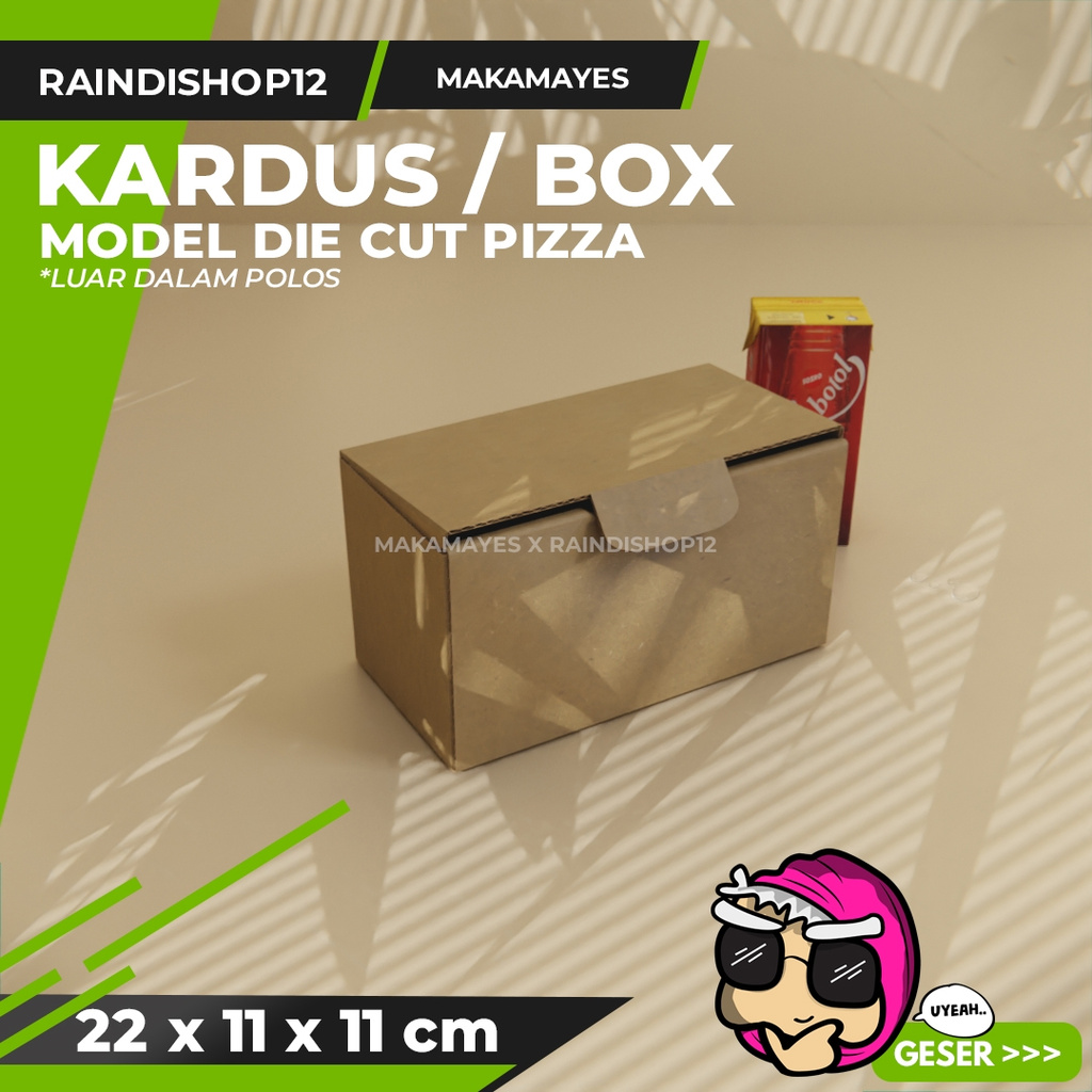 

BOX 22 X 11 X 11 CM KARDUS DIE CUT PIZZA KEMASAN PACKAGING KADO