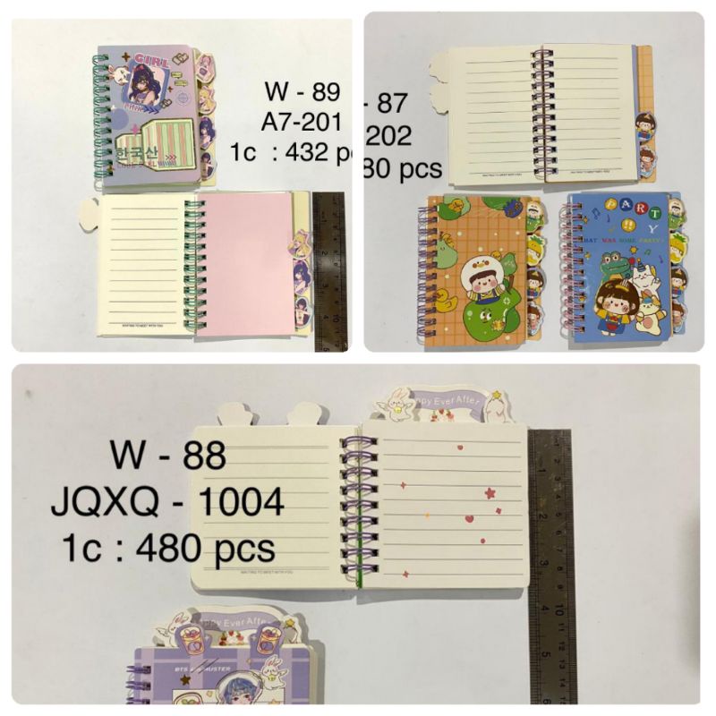 

Memo Ukuran A7+ index/ Note cover warna
