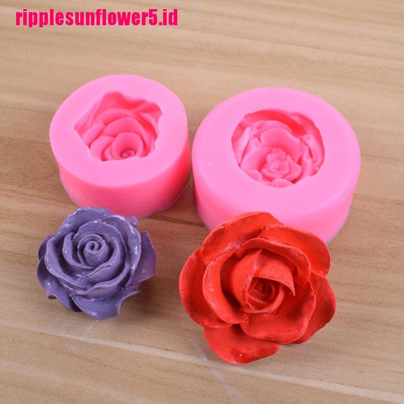 # Kaos T-Shirt Wanita Lengan Pendek Motif Print #Cetakan Silikon Bentuk Bunga Mawar 3d Untuk Lilin / Sabun / Fondant Kue DIY