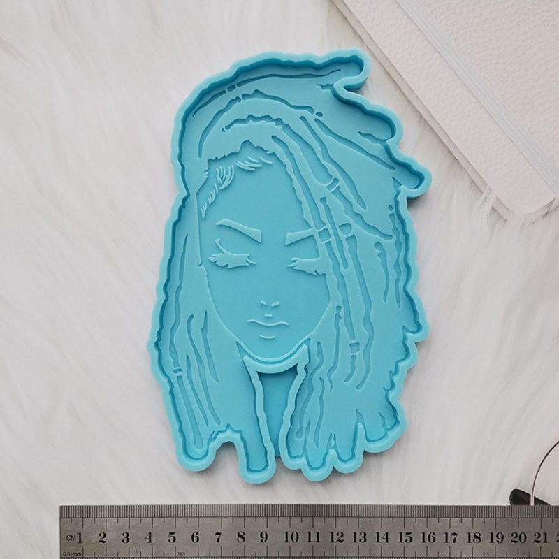 SIY  Dread Girl Silicone Mold Female Head Type Resin Mold Silicone Coaster Mold Girl  Coaster Pendant Making Mold Resin Craft