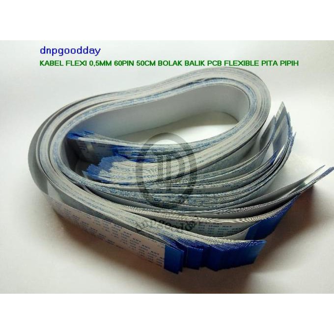 

Kabel Flexi 0,5Mm 60Pin 50Cm Bolak Balik Pcb Flexible Pita Pipih Dnpgood11 Ayo Beli