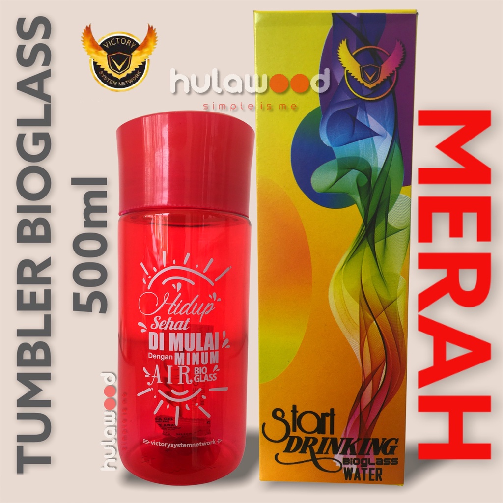 Tumbler Biomini MCI Botol Bioglass Mini Botol Biomini 500ml PLUS BOX (Bonus Sticker Di Setiap Tumbler)