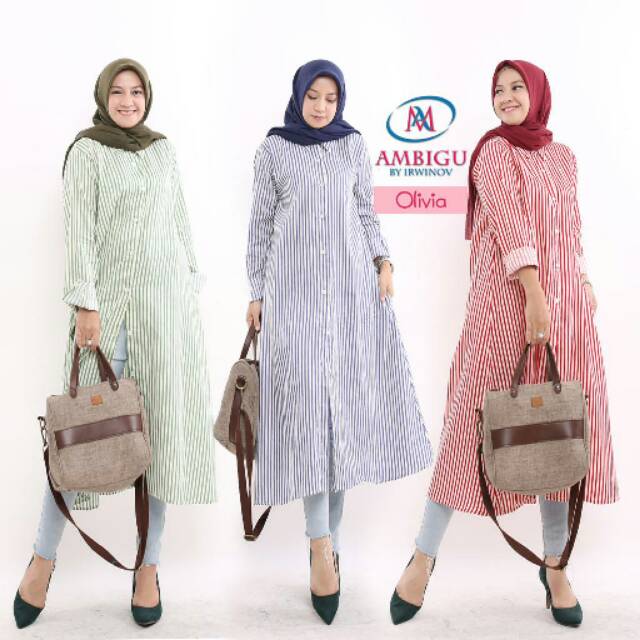 Olivia tunik salur ORI AMBIGU