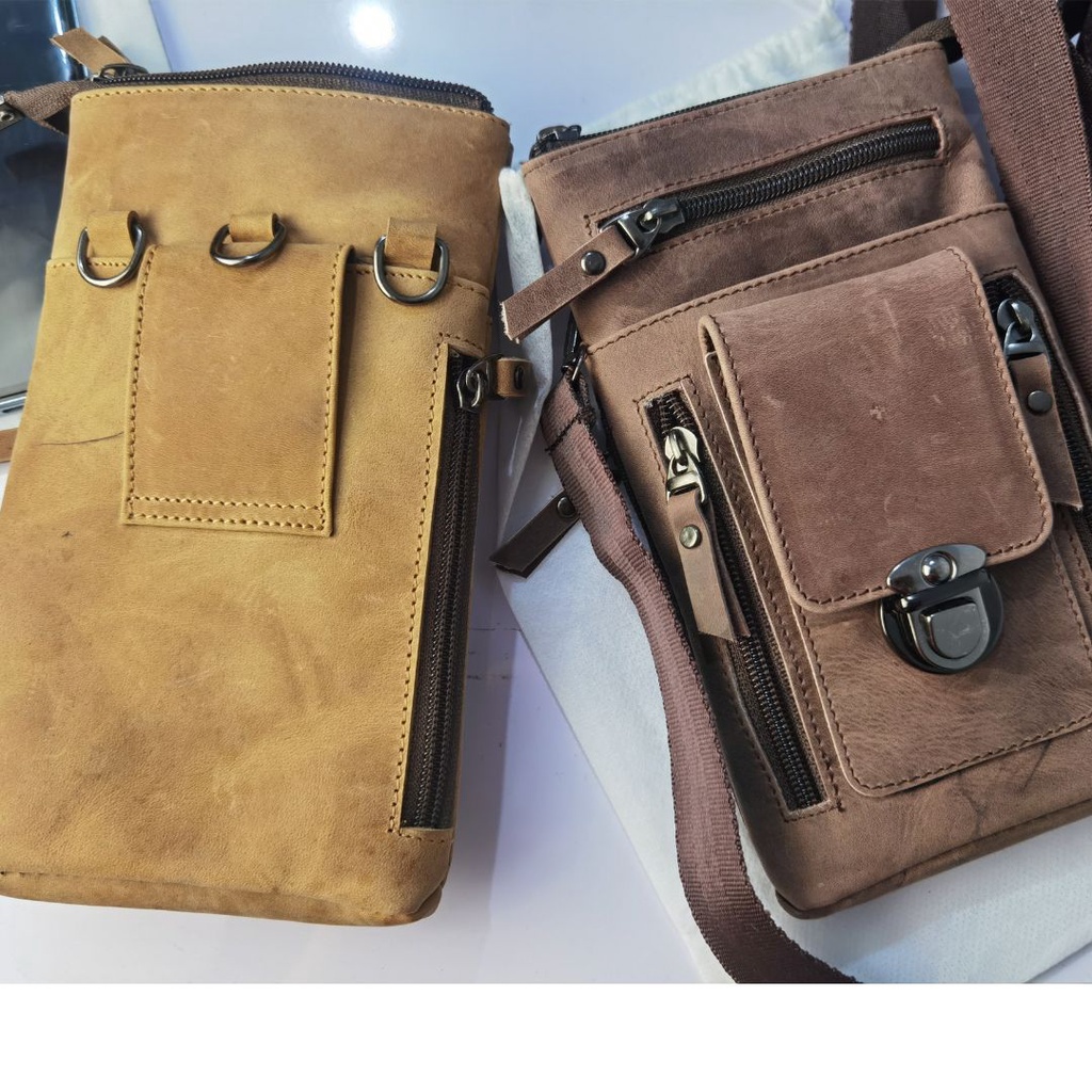 Tas Selempang Kulit Sapi Asli Pria