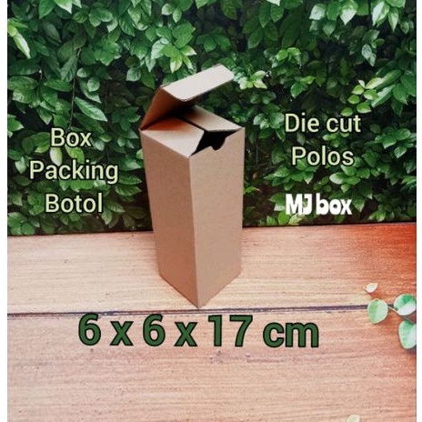 

kardus karton uk, 6x6x17 cm.. box corrugated die cut, untuk packing botol dll.