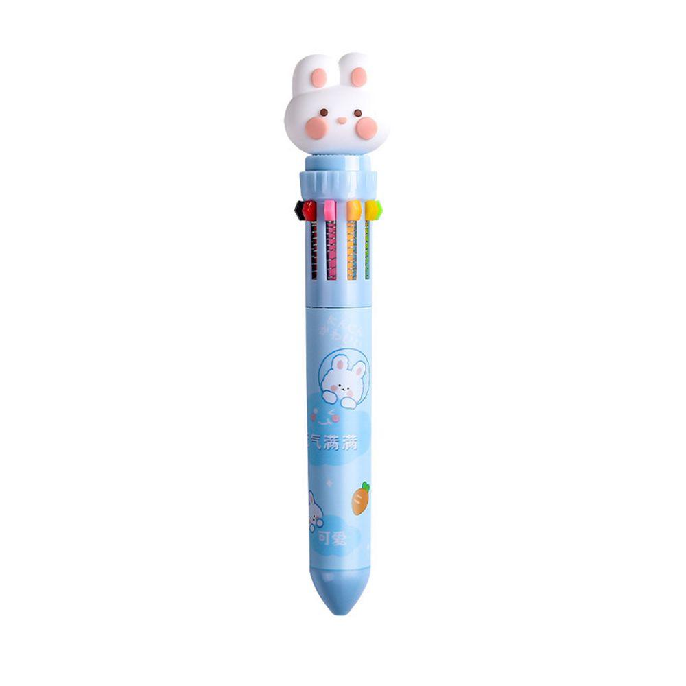 SOLIGHTER Cute Rollerball Pen Gift Oil pen Ballpoint Pen Stationery Set Colorful Refill All-in-one Press-type Learning Office Supplies Bear Multi-color pen