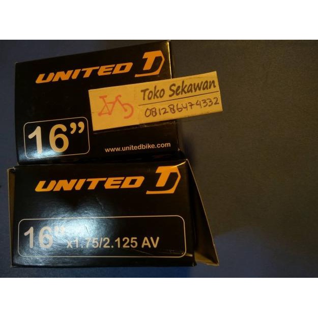 Ban Dalam Sepeda United 16 x 1.95 anak-anak sepeda anak 195