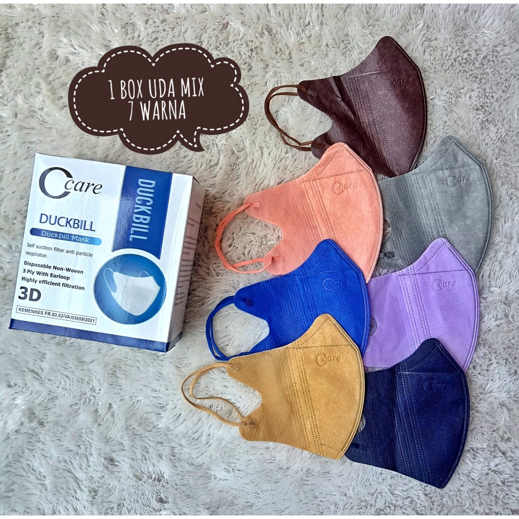 MASKER DUCKBILL DB ALKINDO MIX WARNA | MASKER DUCKBILL CCARE EMBOSS EMBOS MIX WARNA | MASKER DUCKBILL CAREION FULL COLOUR SERIES WARNA | MASKER DUCKBILL YnB PUTIH BOX ISI 50PCS EARLOOP